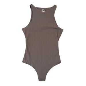 NWOT SKIMS High Neck Thong Bodysuit Onyx, Black, Women's Size XS